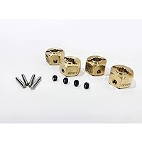 Club 5 Brass Extended Wheel Hex Set 8 mm w/Pin for Element RC Enduro (4)