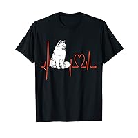Kishu Dog Heartbeat EKG Line Funny My Dogs Are My Cardio T-Shirt