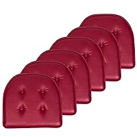 Sweet Home Collection Chair Cushion Memory Foam Pads Tufted Slip Non Skid Rubber Back U-Shaped 17