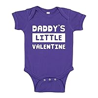 Daddy's Little Valentine Baby Bodysuit/Toddler T-Shirt Cute Valentine's Day Outfit for Daughter