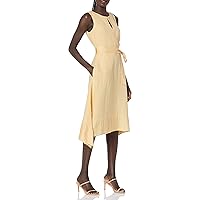 Karl Lagerfeld Paris Dresses Women's Faux Wrap Ruffle Chiffon Dress, White Marine, 6