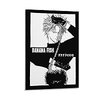Manga Anime Posters Banana Fish Poster Canvas Wall Art Prints for Wall Decor Room Decor Bedroom Decor Gifts Posters 08x12inch(20x30cm) Frame-style