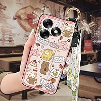 Lulumi-Phone Case for Itel S23 Plus/S23+, Anti-Knock Silicone Dirt-Resistant Protective Anti-dust Phone Holder Durable Waterproof Cartoon Back Cover Cute Fashion Design Kickstand