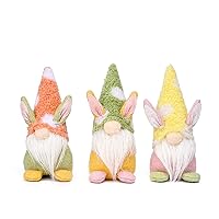 Easter Faceless Doll Decorations,Desktop Cartoon Rabbit Doll Decorations,Holiday Decoration Scene Layout. (Green)