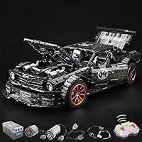 RC Sports Car Building Blocks and Construction Toy, Adult Collectible Model Cars Set to Build, Remote Control 1:8 Scale GT Racing Car Building Set (3168 Pcs)