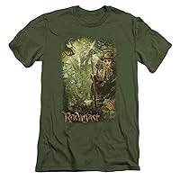 Hobbit Shirt Movie Unexpected Journey Loyalty Woods Green Slim Fit Tee