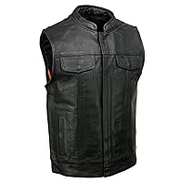 Milwaukee Leather Men's Club Style Motorcycle Biker Rider Premoim Leather Vest |LKM|SH