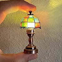 AirAds Dollhouse 1:12 Scale Dollhouse Miniature Table lamp Battery Light