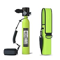 Mini Scuba Tank 0.5L Capacity Inflatable Diving Tank DOT Certified Support 6-10 Minutes of Underwater Breathing Portable Scuba Tank up to 33feet for Underwater Work/Underwater Recreation