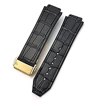 20mm 22mm Cowhide Rubber Watchband 25mm * 19mm Fit，For Hublot Watch Strap Calfskin Silicone Bracelets sport