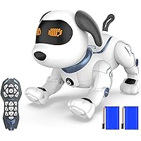Robot Dog Toys for Kids, Remote Control Stunt Programmable Robot Puppy Toy Dog Interactive with Commands Sing, Dance, Bark, Walk Electronic Pet Dog for Boys Girls Gifts (Remote Control)