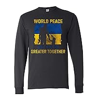 Ukraine Shirt World Peace We can Be Greater Togeather Mens Long Sleeves