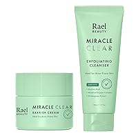 Rael Miracle Bundle - Miracle Clear Barrier Cream (1.8 fl.oz), Miracle Clear Exfoliating Cleanser (5.1 fl.oz)