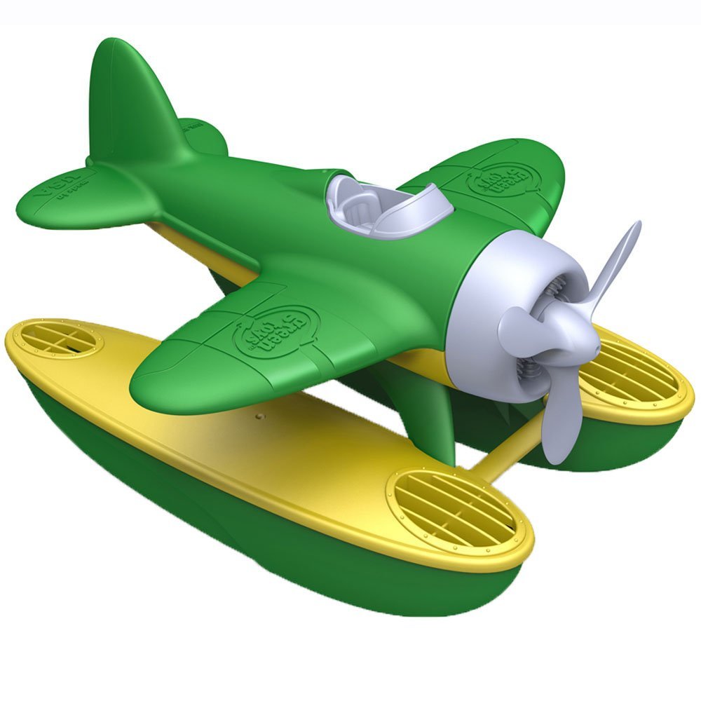 Green Toys Seaplane in Green Color - BPA Free, Phthalate Free Floatplane for Improving Pincers Grip. Toys and Games ,9 x 9.5 x 6 inches