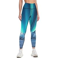 Aurora Women's Yoga Pants High Waisted Stretch Leggings Printed for Workout Running