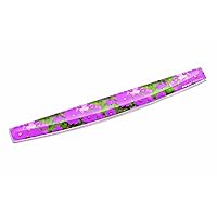 Photo Gel Keyboard Wrist Rest w/Microban Protection, 19 1/3'' x 19'', Pink Flowers, Sold as 1 Each