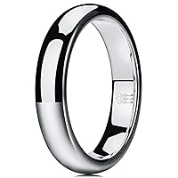 THREE KEYS JEWELRY 1mm 2mm 4mm 6mm 8mm Tungsten Titanium Wedding Ring for Women Mens Plated Silver/Back Polished Band/Customized Ring/Personalized Ring