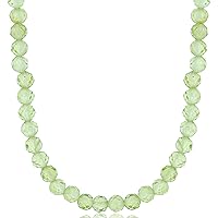 DECADENCE Sterling Silver Rhodium 4mm Rondelle Peridot Beaded 48