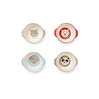Red Rover Animal Bamboo Kid's Bowls Multicolor, Set of 4