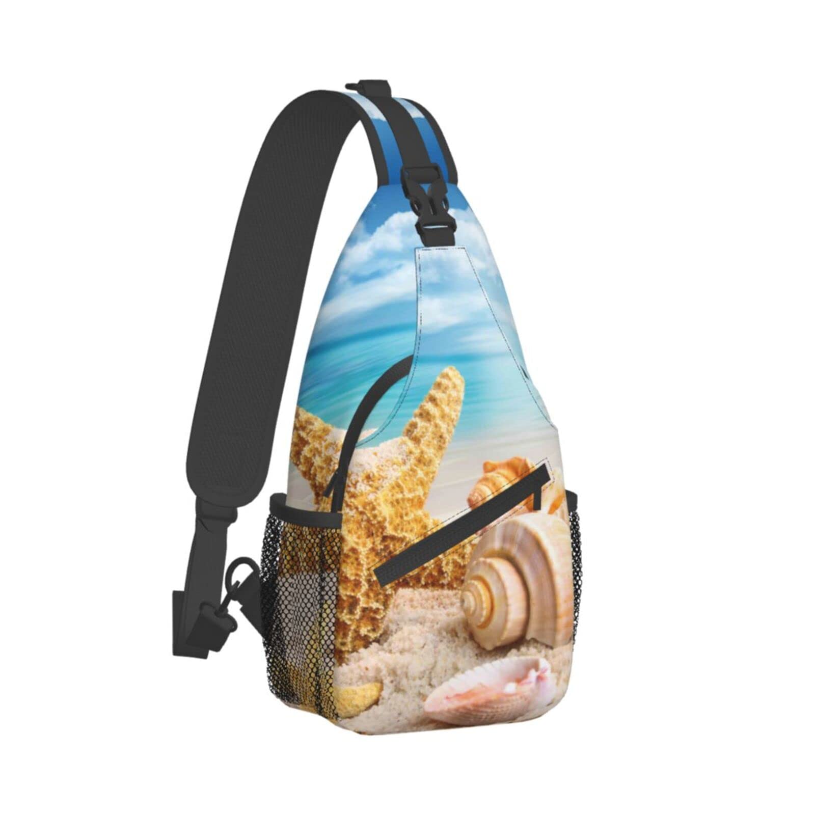 WURTON Mqgmz London Print Shoulder Bag Crossbody Backpack, Casual Daypack, Sling Bag, Chest Bag, Travel Bag