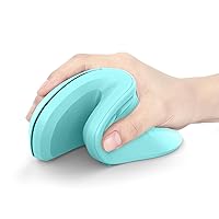 Ergonomic Mouse with Jiggler - Wireless Vertical Mouse with Dual Connection (Bluetooth 4.0+USB), Reduces Wrist Strain, Quiet Click, Compatible with PC, Laptop, Mac, Windows - Mint Green