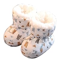 Warm Fur Baby Boots, Winter Warm Snow Boots Soft Sole Crib Shoes Booties for Newborn Infant Toddler