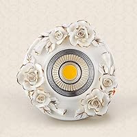 GeRRiT Ceramic Carved Ceiling Light Anti-dazzle High Transmittance LED Embedded Flat Ceiling Down Lighting Recessed Lights Bright High CRI White/warm Lighting Lamp Embedded Integrated Home Indoor Deco