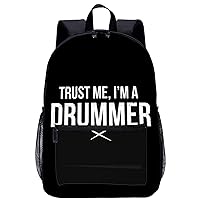 Trust Me, I'm A Drummer 17 Inch Laptop Backpack Lightweight Work Bag Business Travel Casual Daypack