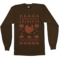 Threadrock Men's Thanksgiving Ugly Sweater Long Sleeve T-Shirt