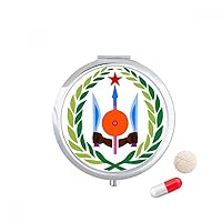 Djibouti Djibouti National Emblem Pill Case Pocket Medicine Storage Box Container Dispenser