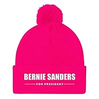 Bernie Sanders for President Beanie (Embroidered Pom Pom Knit Cap) US President 2020 Democrat Race BernieBro Hat