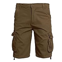 Men's Cargo Shorts Cotton Lightweight Multi Pocket Casual Outdoor Hiking Shorts - Ripstop Mens Work Utility Pants