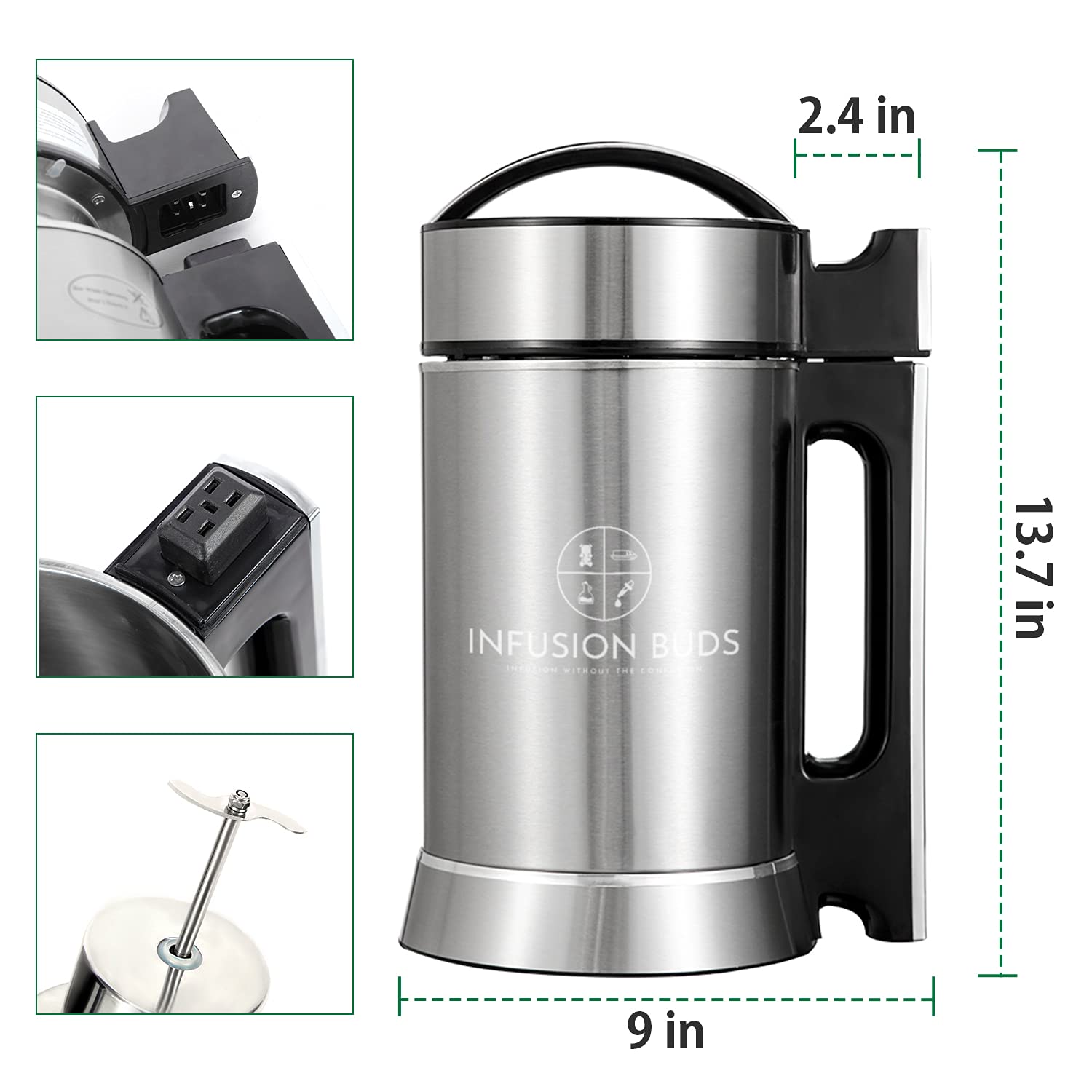 Infusion Buds Butter Infuser Machine- Herbal Butter Maker Machine | Magic Herbal Butter & Oil Infuser Machine. Butter Machine | Includes Decarb Box and Tons of Accessories