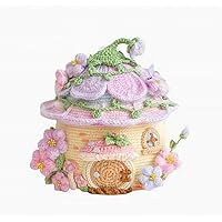 1 Set (Lovely hut Storage Box) DIY Crochet Amigurumi - Crochet Kit Include Pattern, Yarn, Crochet Hook, Stuffing and Knitting Needles - Purple