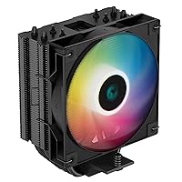 DeepCool AG400 BK ARGB Single-Tower CPU Cooler, 120mm Static ARGB Fan, Direct-Touch Copper Heat Pipes, Intel/AMD Support, 12 Volts, 4.92