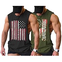 COOFANDY Men Workout Tank Top 2 Pack Gym Bodybuilding Sleeveless Muscle T Shirts