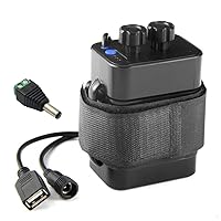 Waterproof DIY 6x 18650 Battery Case Box Cover with 12V DC and USB Power Supply USB Charger for Bike LED Light Cell Phone Router
