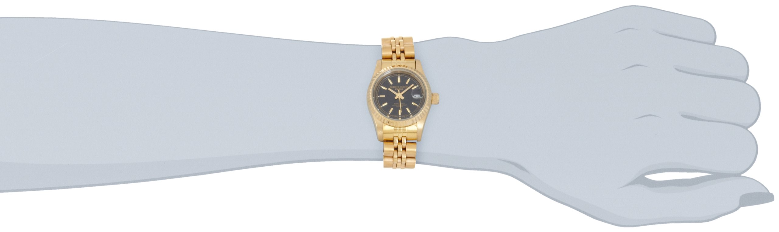 Charles-Hubert, Paris Women's 6635-GB Premium Collection Gold-Plated Stainless Steel Watch