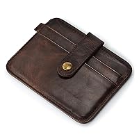 DFHBFG Men Leather Slim Wallet Male Small Purse Mini Money Bag Thin Man's Wallet Card Holder, 10.9x8.6cm