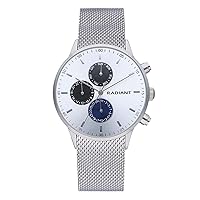 Radiant Makers Mens Analog Quartz Watch with Stainless Steel Bracelet RA601701