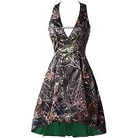 Homecoming Party Dresses Camouflage Wedding Guest Bridesmaid Dress Short