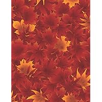 Maple Leaf Diary: 8.5 X 11 Ruled Notebook, Lined Journal For Writing, Red Maple Leaves Pattern Cover - An Autumn Gift For Your Friends