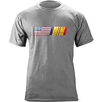 Vintage American Flag Combat Action Blend Veteran T-Shirt