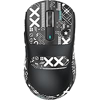 X3 Lightweight Wireless Gaming Mouse with Anti Slip Mouse Grip Tape, Self Adhesive Design Elastics Refined Side Grips Sticker Sweat Resistant Pads/Anti Sweat Paste, Cut to Fit (Black)