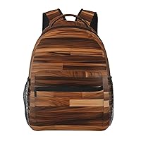 Wood Grain print Lightweight Bookbag Casual Laptop Backpack for Men Women College backpack