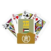 I Am from Palestine Art Deco Fashion Royal Flush Poker Playing Card Game