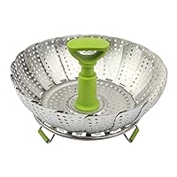 Steamer Basket,Stainless Steel Vegetable Steamer Basket Folding,Folding Expandable Steamers(5.5