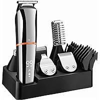 WALDOR 2023 New Shaver for Men, Professional Hair Cutting with LCD Display, Cordless Quiet Hair Trimmers for Barbers and Stylists with 5 Guide Combs for Men and Women