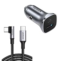 UGREEN USB C Car Charger Bundle with UGREEN 100W USB C to USB C Cable 10FT