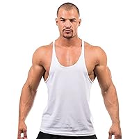 Men Athletic Gym Tanks Racerback Undershirt Plain Fitness Workout Tank Tops Summer Sleeveless Scoop Neck Tee Shirts